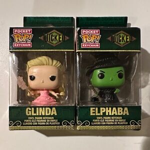 WICKED Glinda and Elphaba Pocket Pop! Keychains